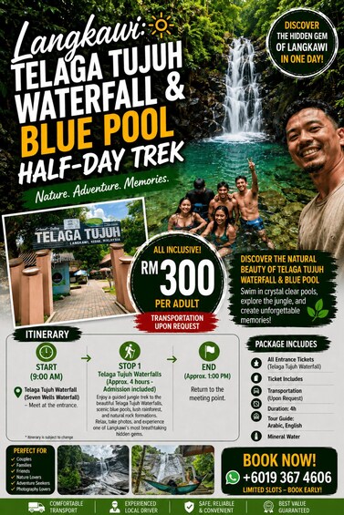 Picture 1 for Activity Langkawi: Telaga Tujuh Waterfall & Blue Pool Half-Day Trek 2