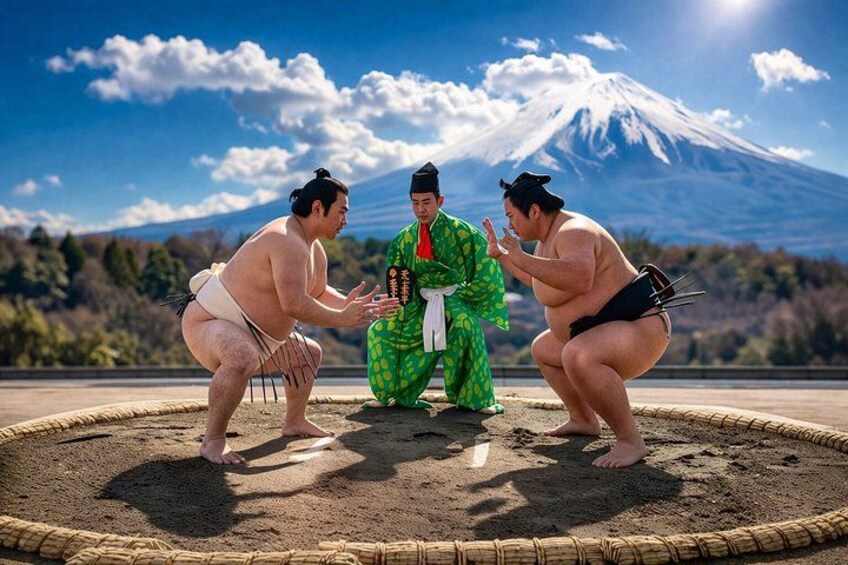Mount Fuji Sumo Show Entry Ticket at Lake Yamanaka 4