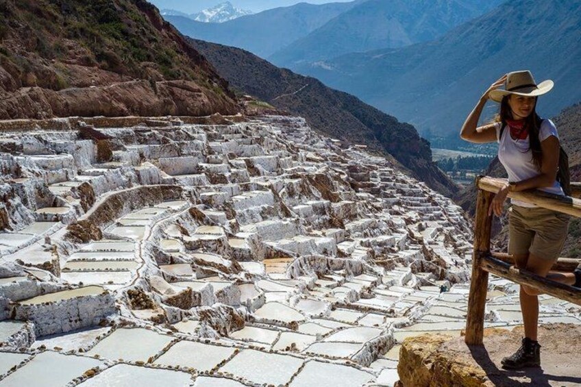 Terraced ruins with a person standing on a wooden platform. 2