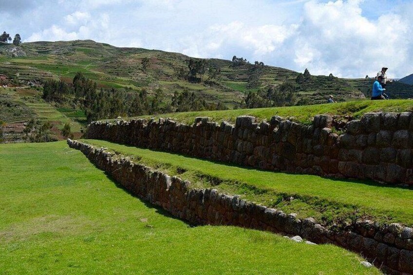 Terraced stone structures in a hilly landscape. 3