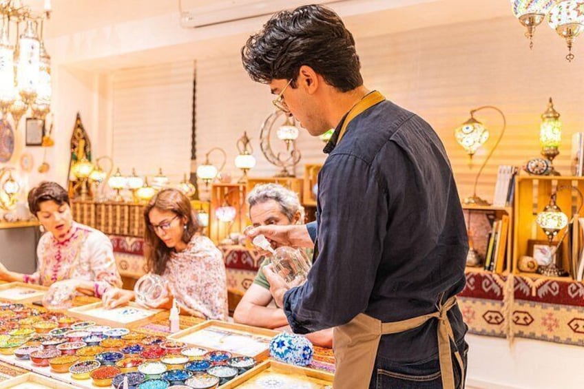 Mosaic Lamp Workshop in Rockville Maryland 2