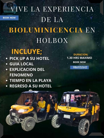 Picture 1 for Activity Holbox: Bioluminescence Sightseeing Tour in Canam 3