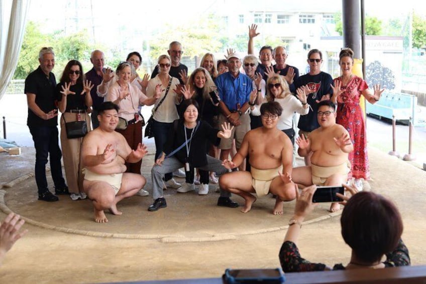 Osaka Sumo Morning Practice with Sumo Wrestlers 3