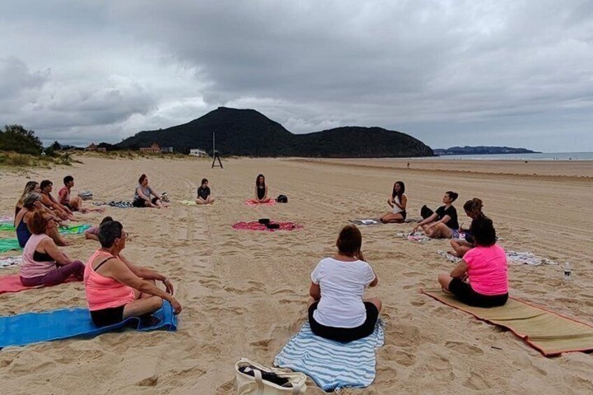 Yoga at sunrise and sunset on Berria Beach 5