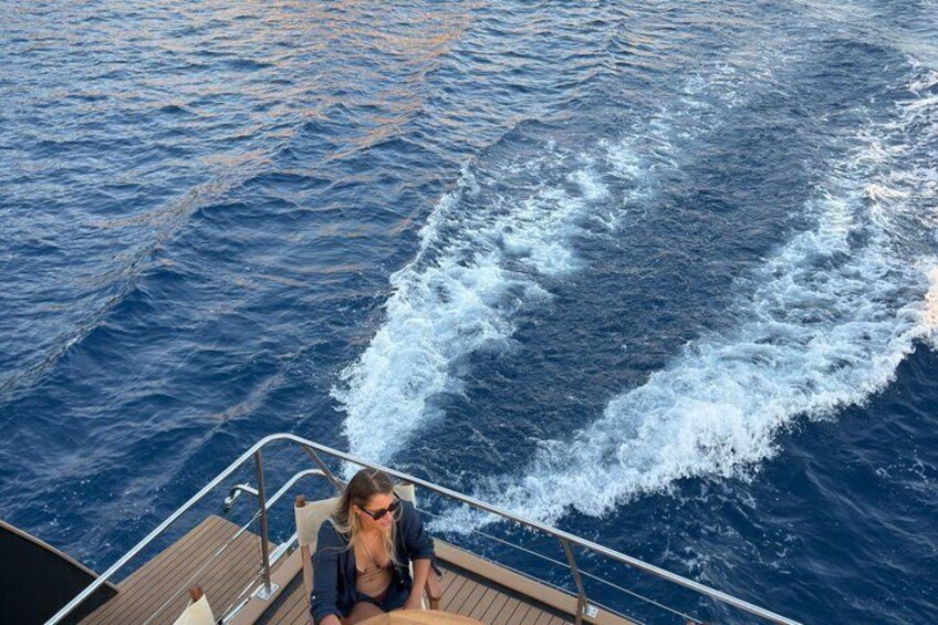 Sunset experience by catamaran the Gulf of Poets from the sea 3