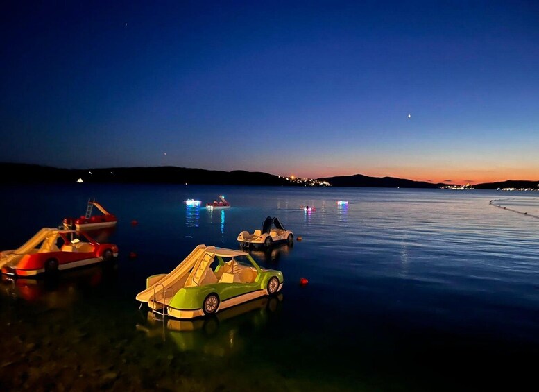 Picture 4 for Activity ČIOVO: Transparent Kayak Glow Tour & Night Pedal Boat 2