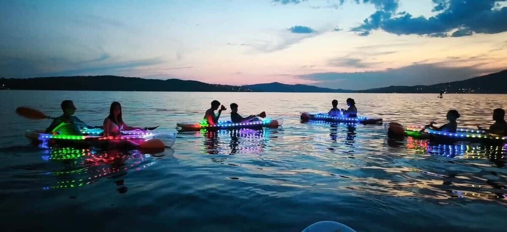 Picture 8 for Activity ČIOVO: Transparent Kayak Glow Tour & Night Pedal Boat 5