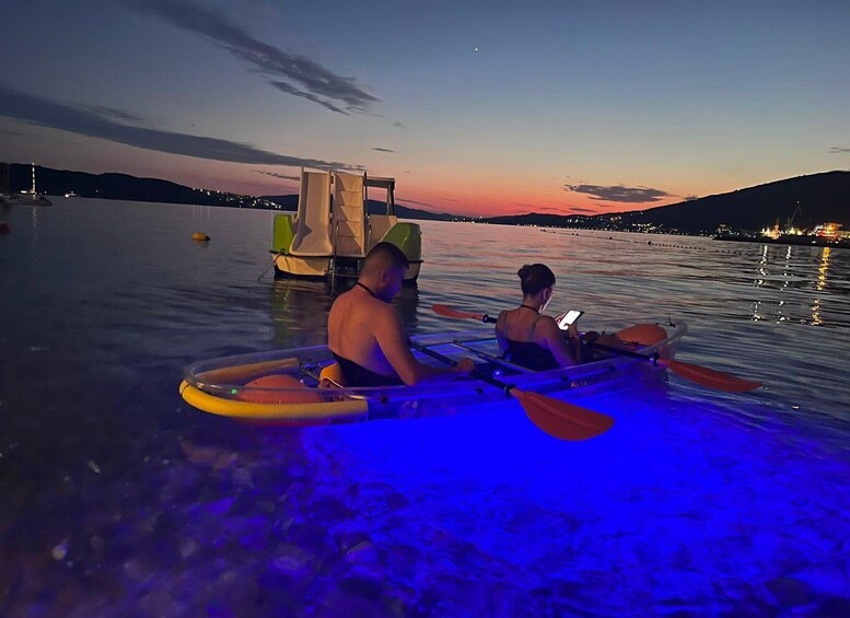 Picture 2 for Activity ČIOVO: Transparent Kayak Glow Tour & Night Pedal Boat 5