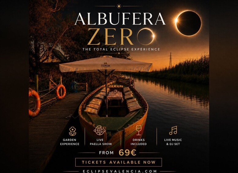 Eclipse Albufera, Valencia — Viewing + Paella & Drinks, Dj. 1
