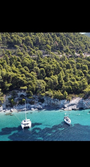 Picture 3 for Activity Skiathos: Sunset Catamaran Cruise with Wine & Fruit Salad 4