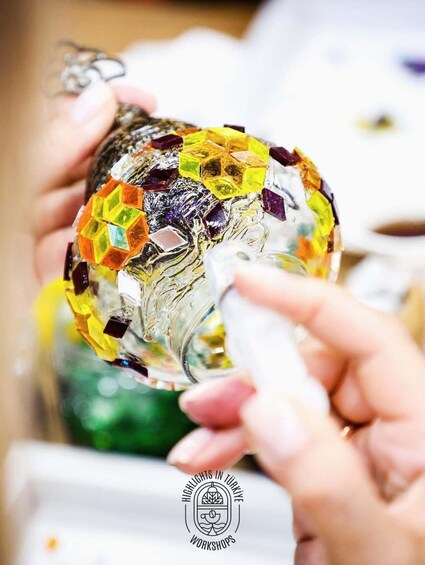 Picture 1 for Activity Antalya: Mosaic Candle Holder Workshop - Mediterranean Glow 2
