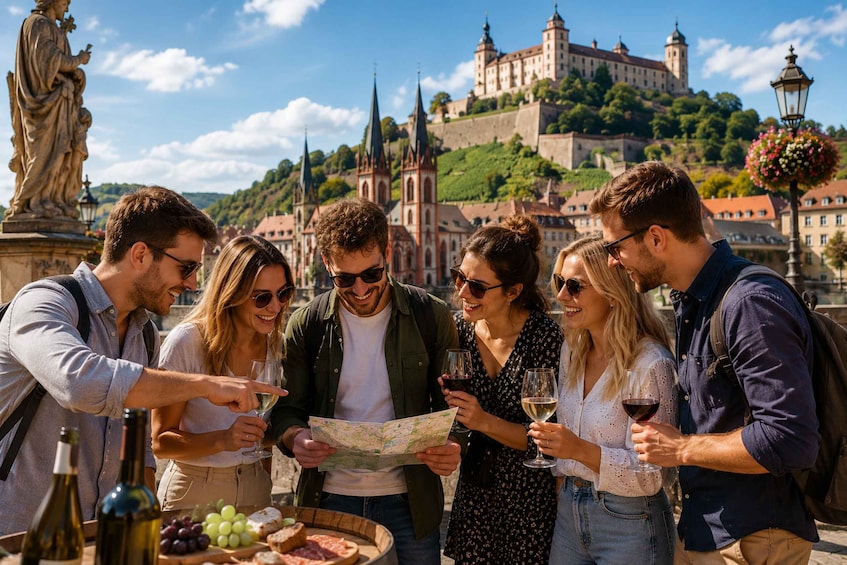 Würzburg city game: wine tasting for 3 and group dynamics 1