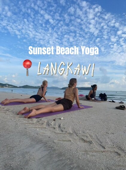 Picture 5 for Activity Langkawi: Enchanting Sunset Beach Yoga at Cenang Beach 4