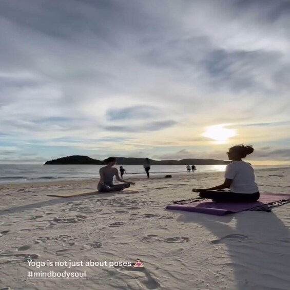 Picture 2 for Activity Langkawi: Enchanting Sunset Beach Yoga at Cenang Beach 3