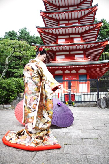 Picture 8 for Activity Fujiyoshida: Kimono Rental with Dressing Service 3