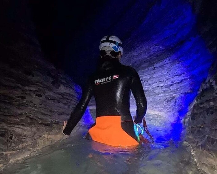 Night canyoning in the Dolomites 1