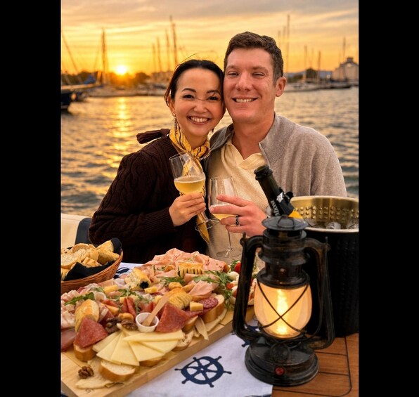 Picture 4 for Activity Cagliari: Private Sunset Aperitif by Boat (Exclusive Experience) 3