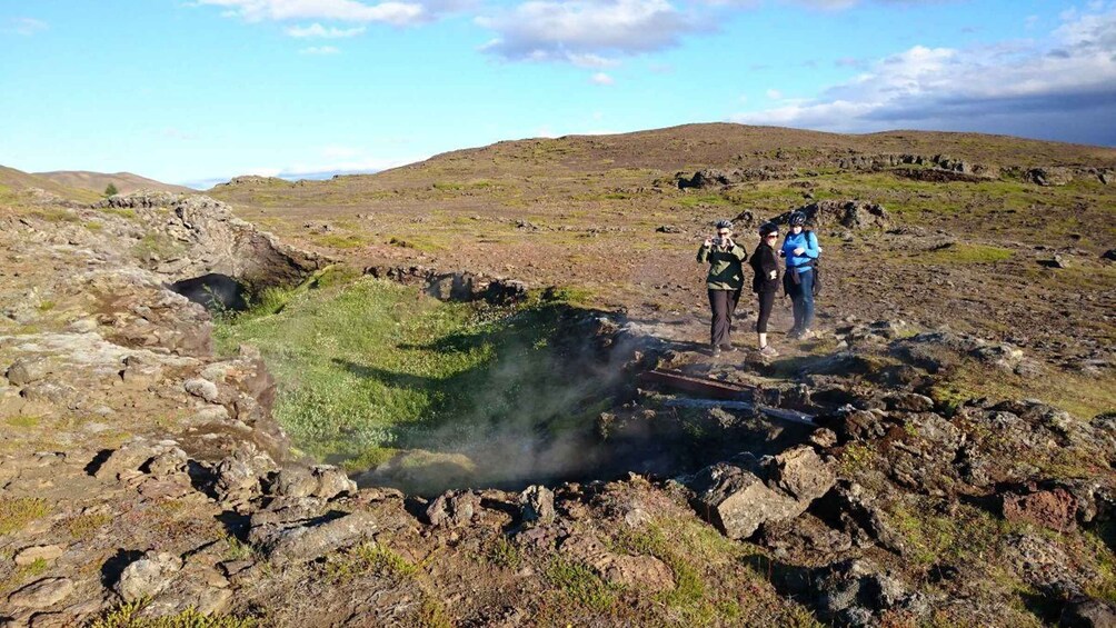 Picture 1 for Activity Reykjahlíð: Mývatn Nature Baths Bike Tour with Entry Ticket 5