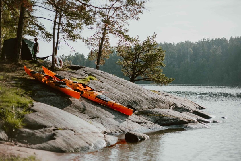 Picture 3 for Activity Stockholm: Private Archipelago Kayak Tours with Fika & Lunch 4