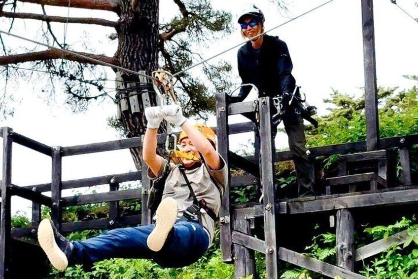 Nagano Mountains Zipline Adventure and Shibu Onsen Experience 4