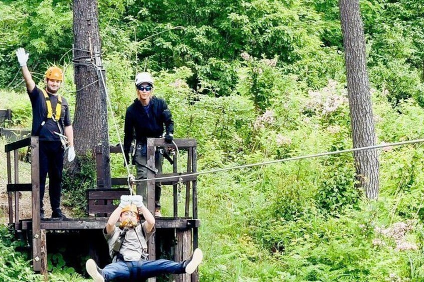 Nagano Mountains Zipline Adventure and Shibu Onsen Experience 1
