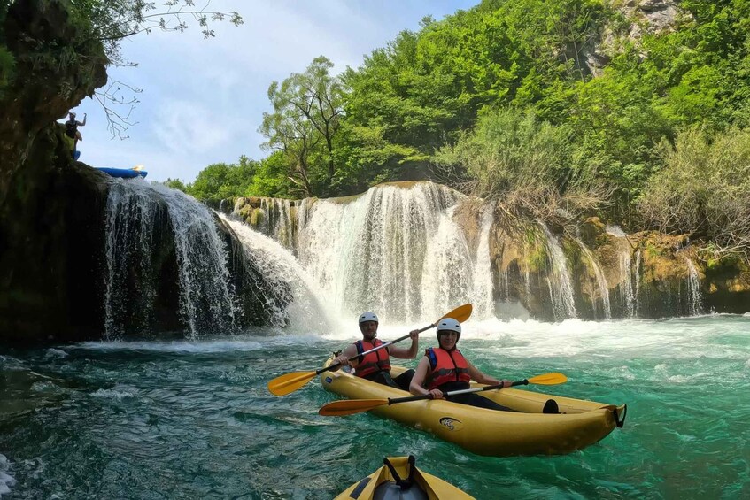 Picture 2 for Activity Mrežnica Kayak Tour: Waterfalls, Cliff Jumps & Local Guides 5