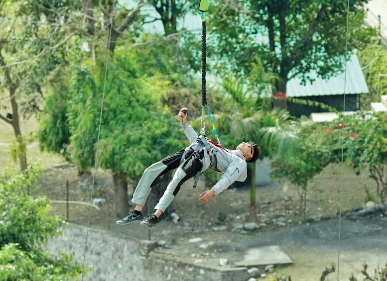 Picture 3 for Activity Rishikesh: Freestyle Bungy Jump with Drone Video 4