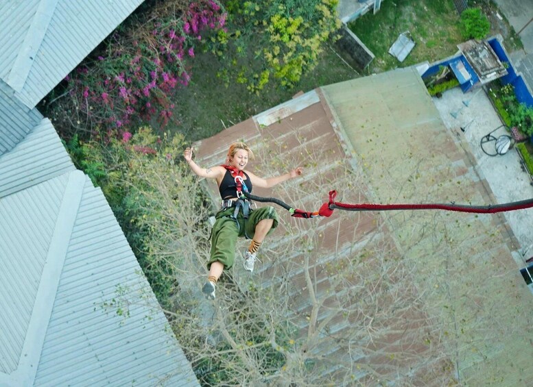Picture 1 for Activity Rishikesh: Freestyle Bungy Jump with Drone Video 1