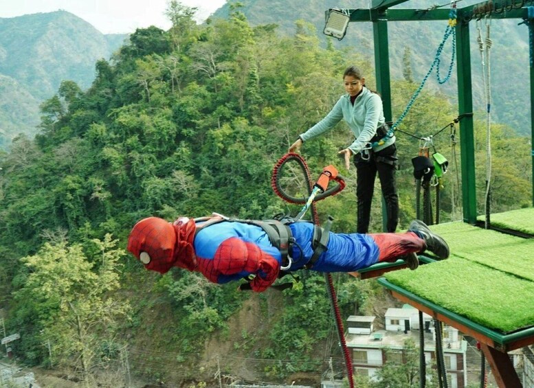 Rishikesh: Freestyle Bungy Jump with Drone Video 1