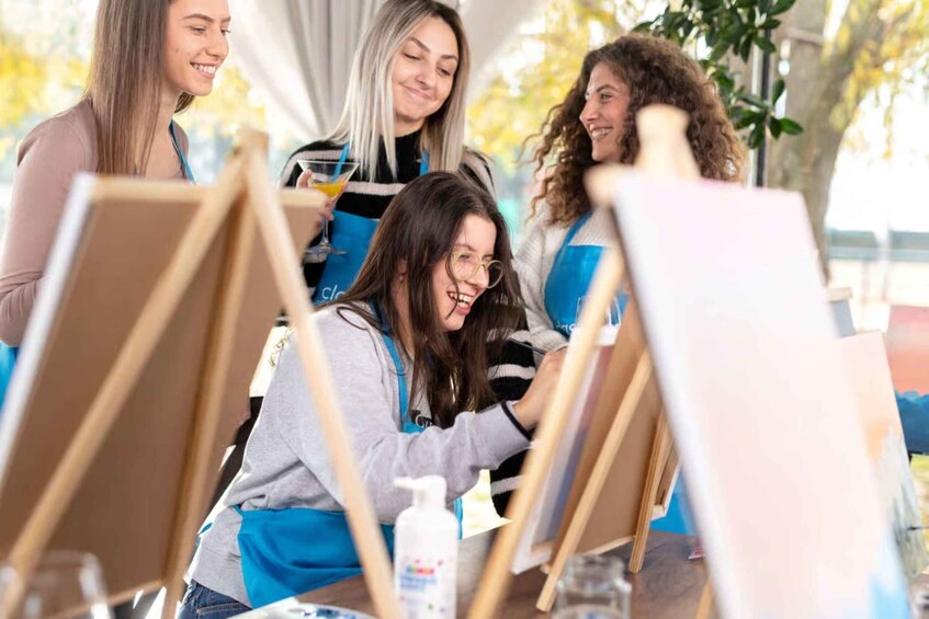 Picture 2 for Activity Las Vegas: Mystery Paint & Sip Night at a Trendy Brewery 5