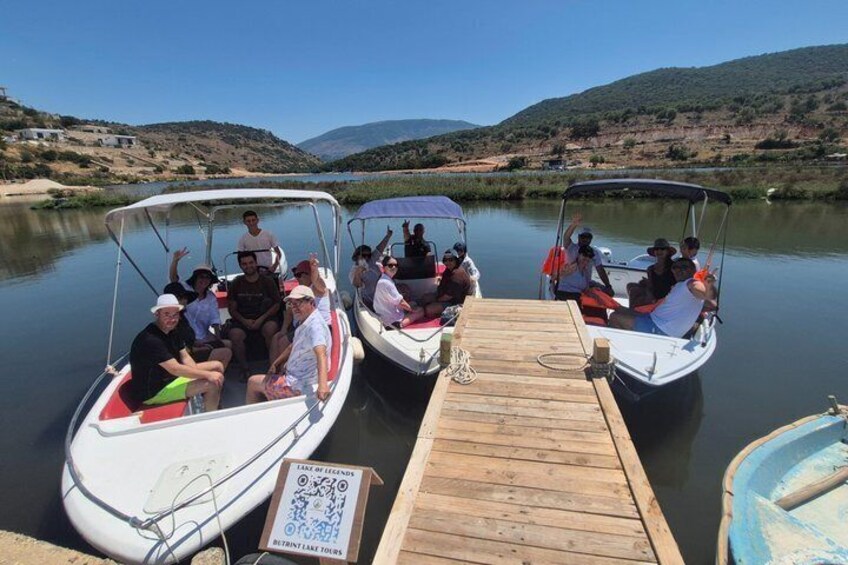 Ksamil: Lake Boat Tour With Swimming Mercedes Ride Food&Drinks 2