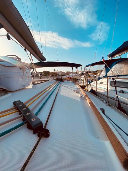Picture 5 for Activity Leuca: Guided panoramic sunset sailing tour with aperitif 2