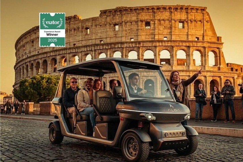 Rome Private Highlights Golf Cart Tour with Gelato 1