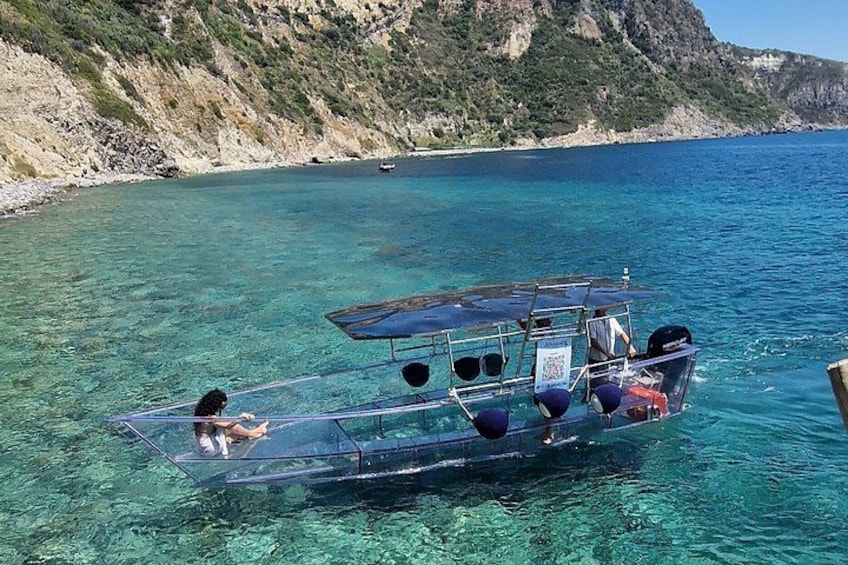 Ischia The Green Cave with Miramar the Transparent boat 1