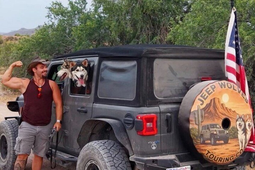 Paddleboard in a Desert Oasis with Huskies 5