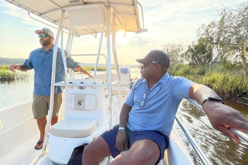Private Evening Boat Cruise Around Remote Tidal Salt Marsh 5