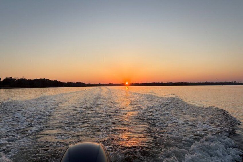 Private Evening Boat Cruise Around Remote Tidal Salt Marsh 1