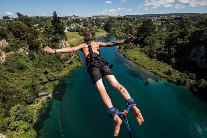 Taupo Bungy Jump New Zealand Water Touch 3