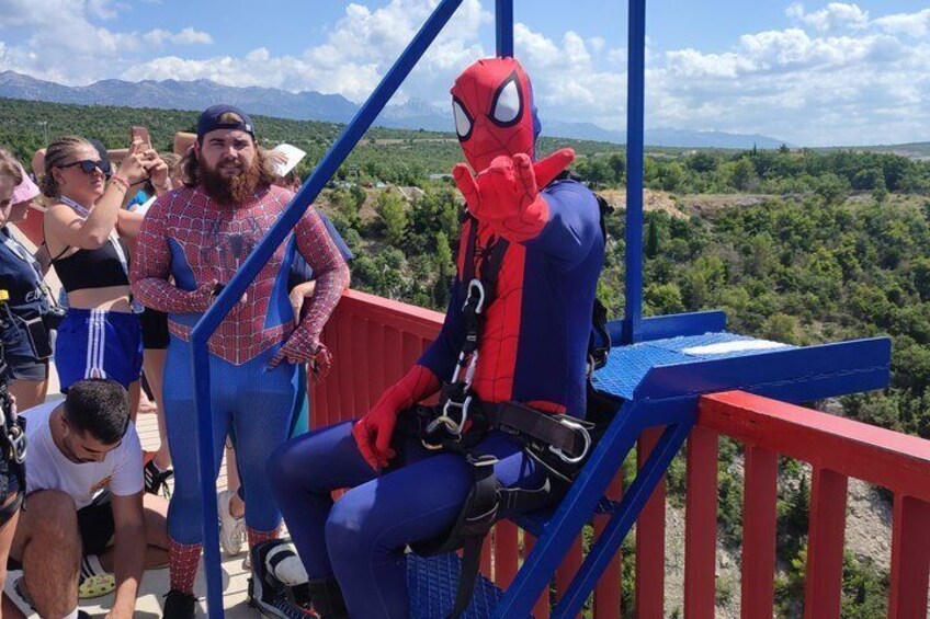 Zadar Croatia Highest Bungee Jump at Maslenica Bridge 3