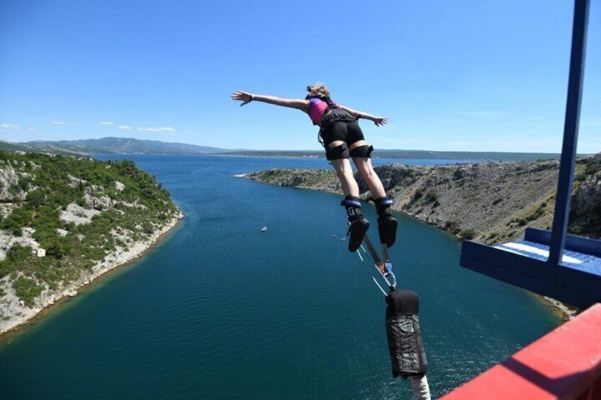 Zadar Croatia Highest Bungee Jump at Maslenica Bridge 1