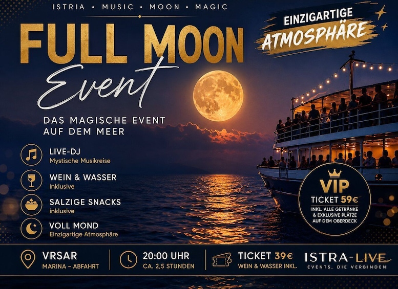 Vrsar: Full Moon – Mystical Music Night on the Adriatic 1