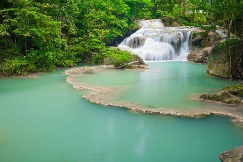 Kanchanaburi Small Group Tour Erawan Waterfall and River Kwai 1