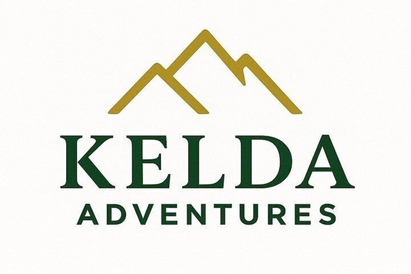 A logo with the text 'KELDA ADVENTURES' and a stylized mountain graphic. 2