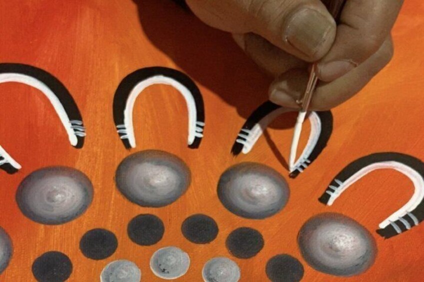 Aboriginal Art Workshop Paint Your Own Boomerang or Clapsticks 2