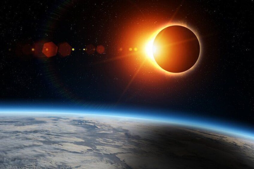 Solar Eclipse 2026 in the Mills of La Mancha from Madrid 3