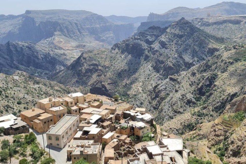 A mountainous village with terraced houses. 3