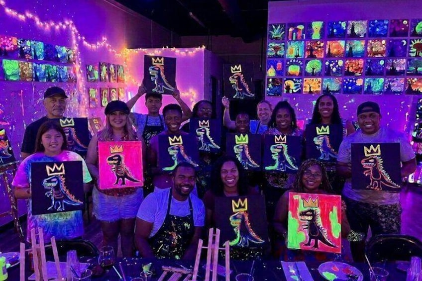 NEON Sip and Paint Experience 2