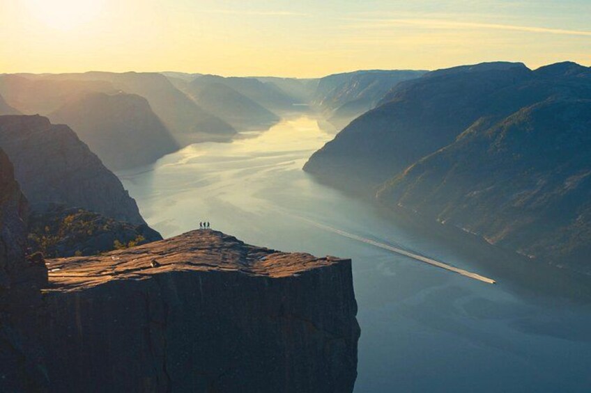 Panorama of the Lysefjord in sunrise 2