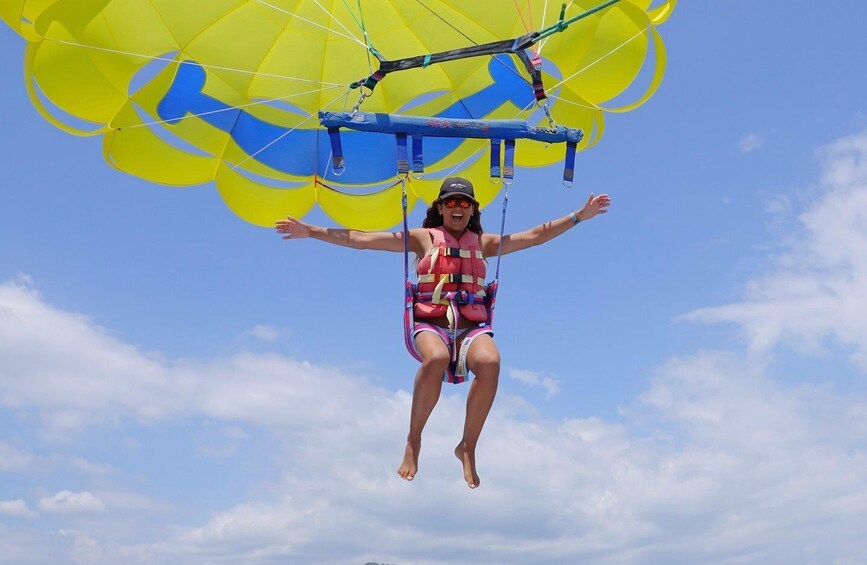 Picture 1 for Activity Santa Susanna: Parasailing Adventure over the Mediterranean 3