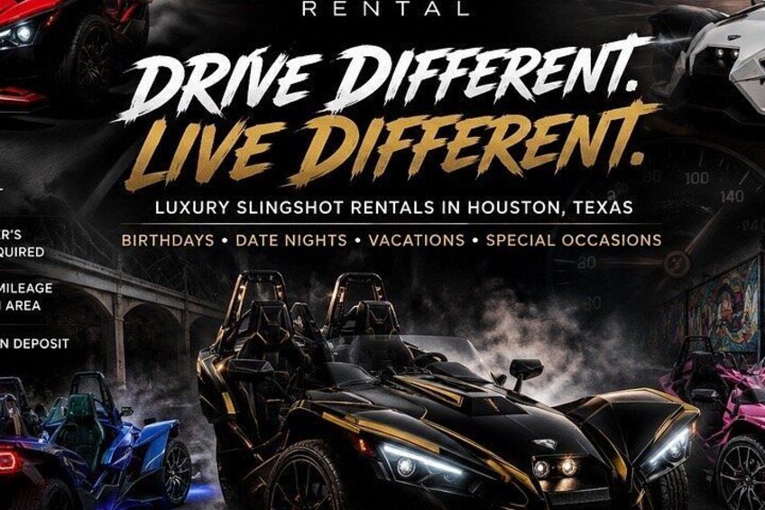 Luxury slingshot rentals in Houston, Texas. 2